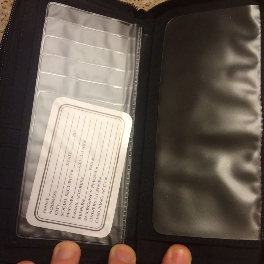 Zip around wallet, black croc, NWOT | offer in description